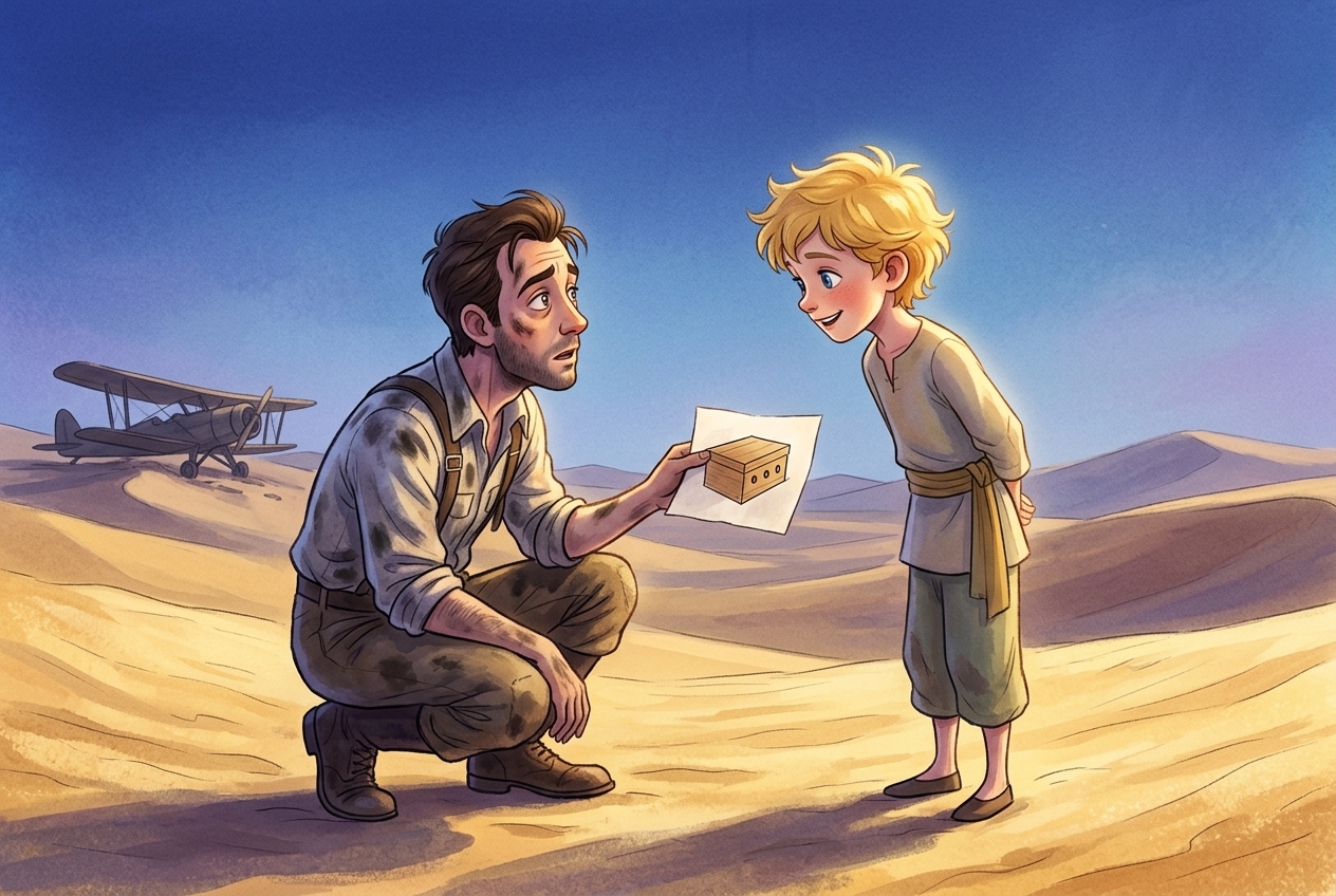 Иллюстрация для "Маленький принц. Глава 2"