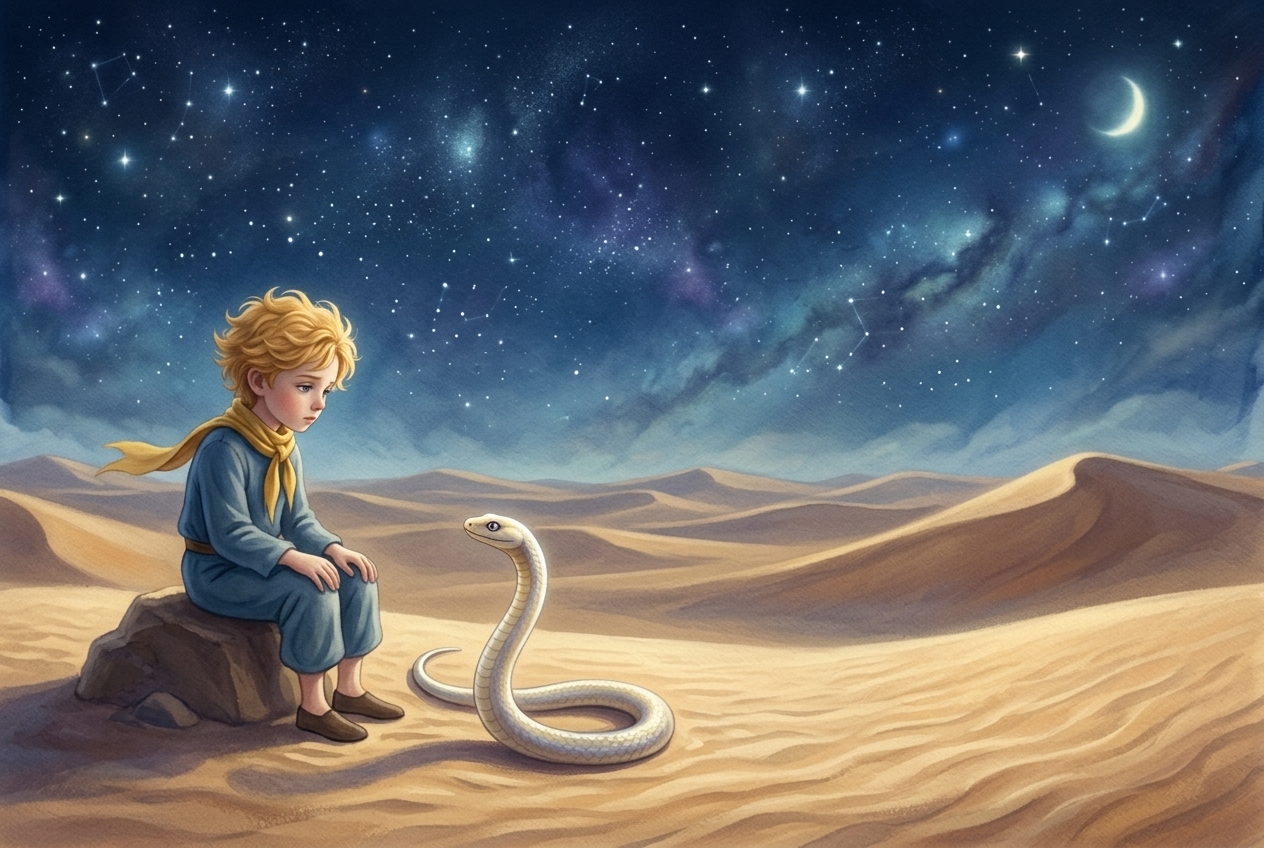 Иллюстрация для "Маленький принц. Глава 17"