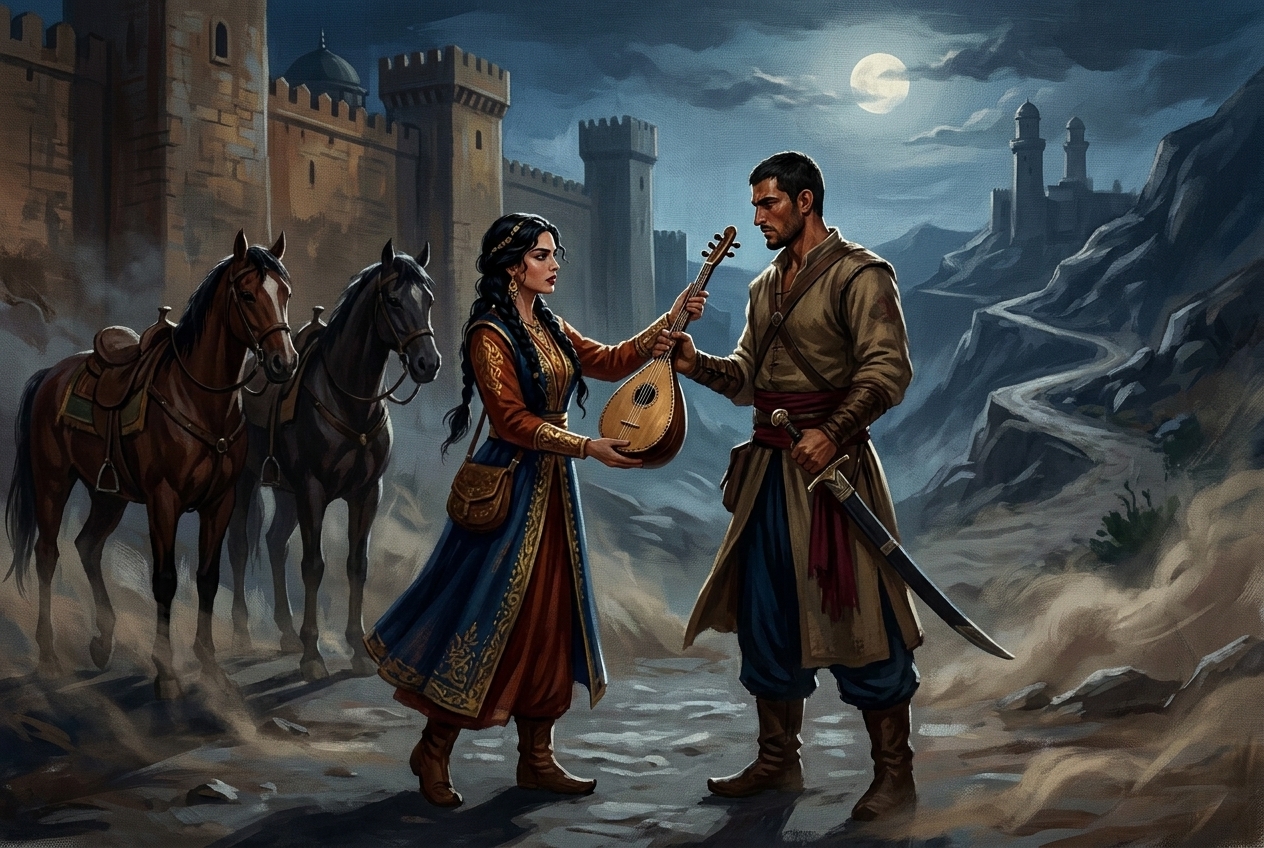 Иллюстрация для "Приезд Махбуб-Ханум в Ченлибель"