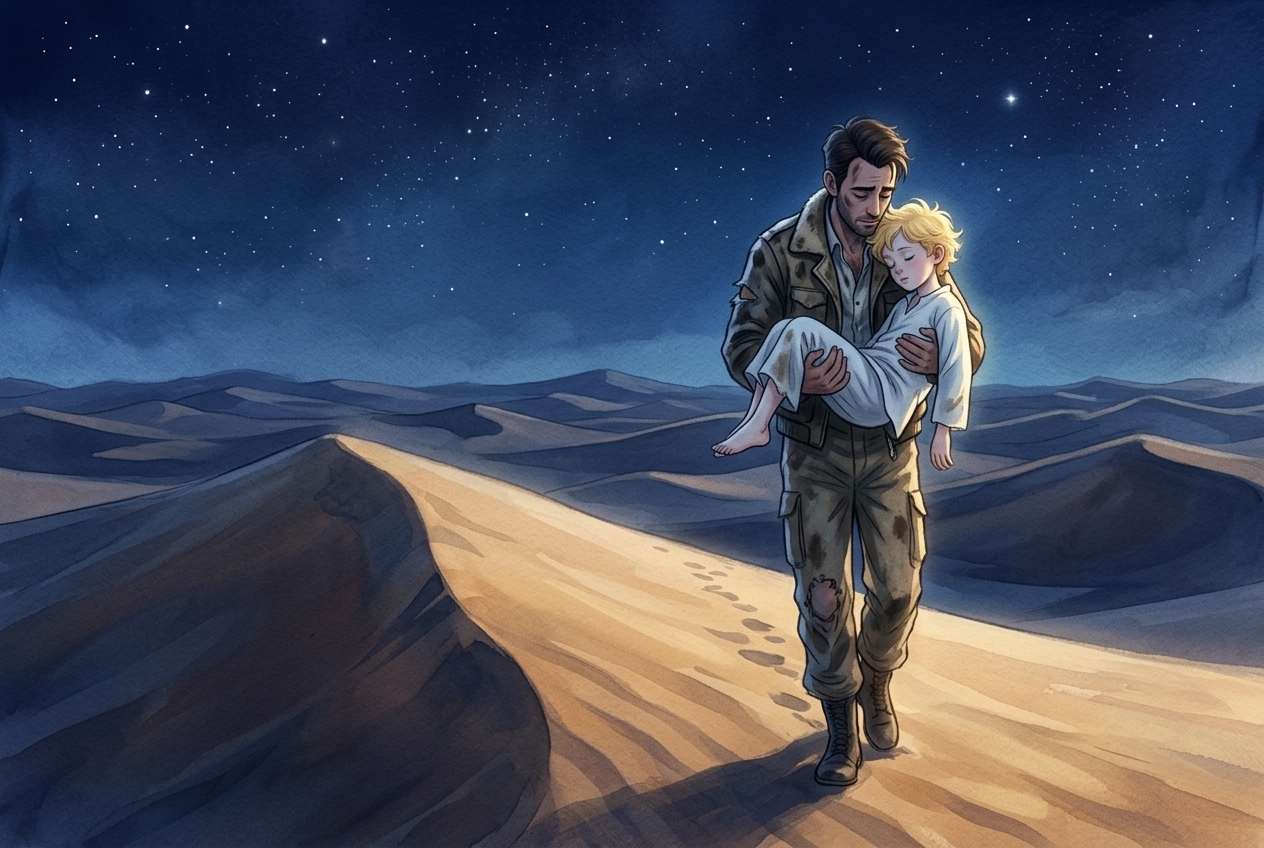 Иллюстрация для "Маленький принц. Глава 24"