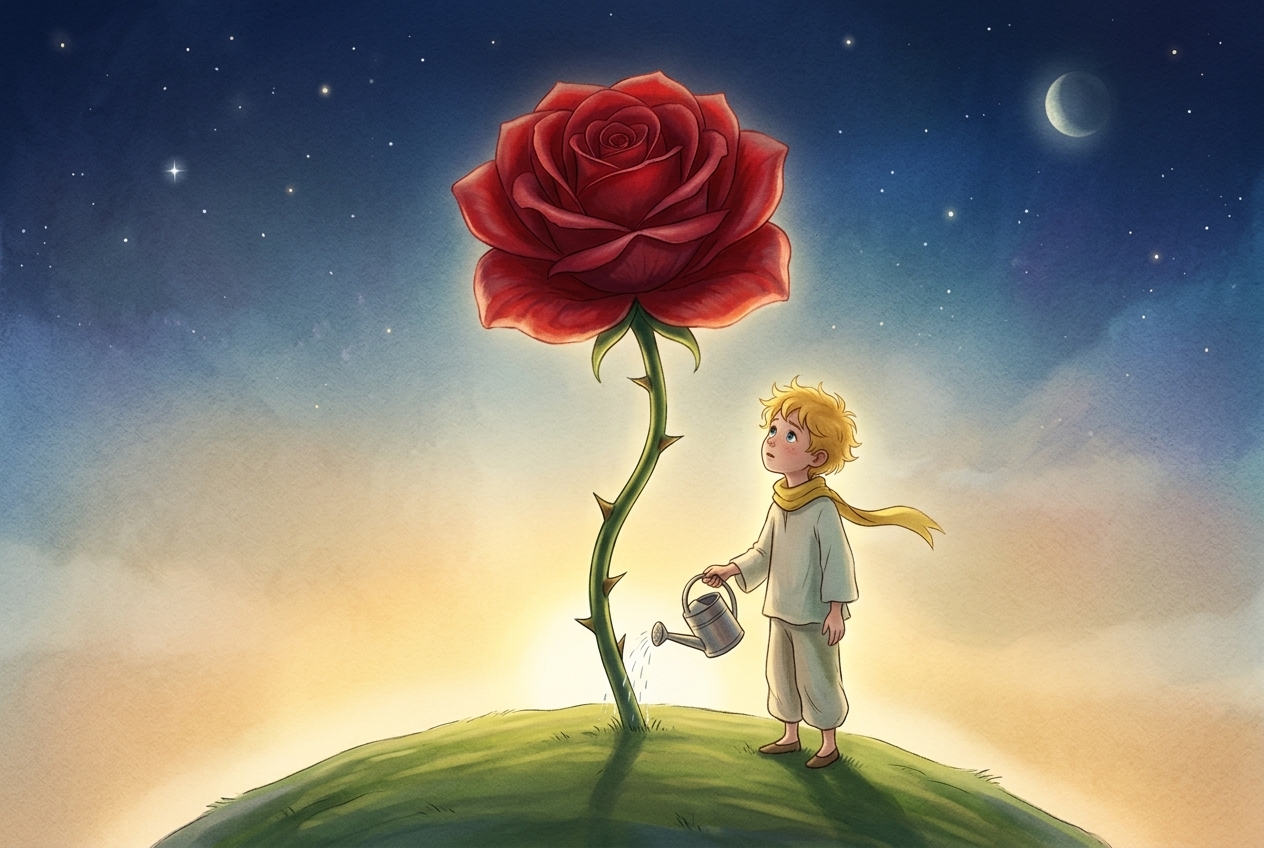 Иллюстрация для "Маленький принц. Глава 8"