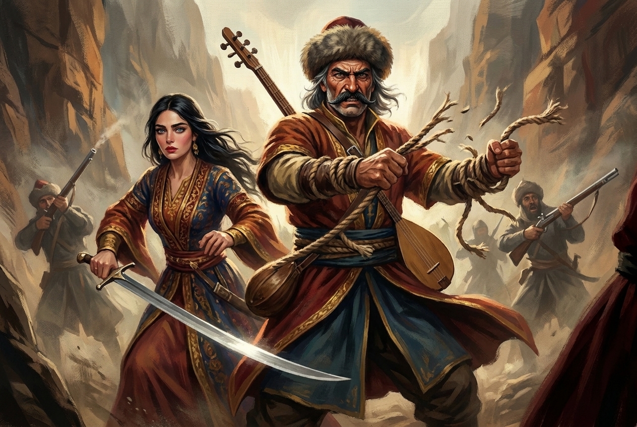 Иллюстрация для "Старость Кёроглу"