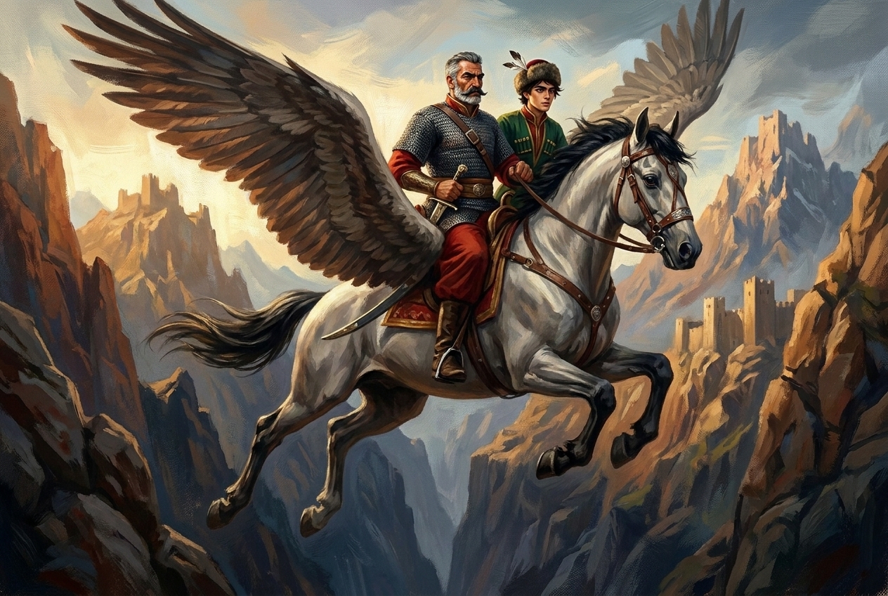 Иллюстрация для "Как Эйваза привезли в Ченлибель"