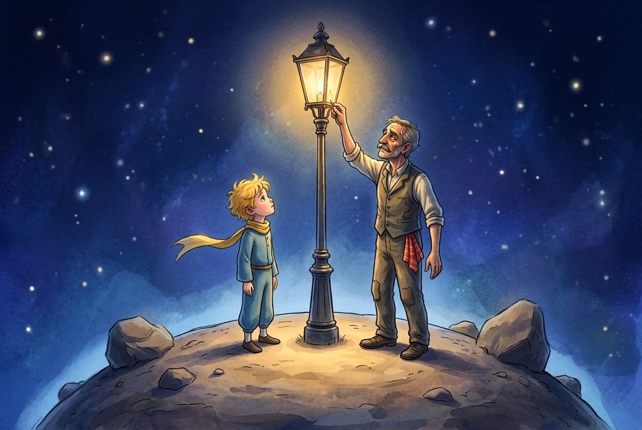 Иллюстрация для "Маленький принц. Глава 14"