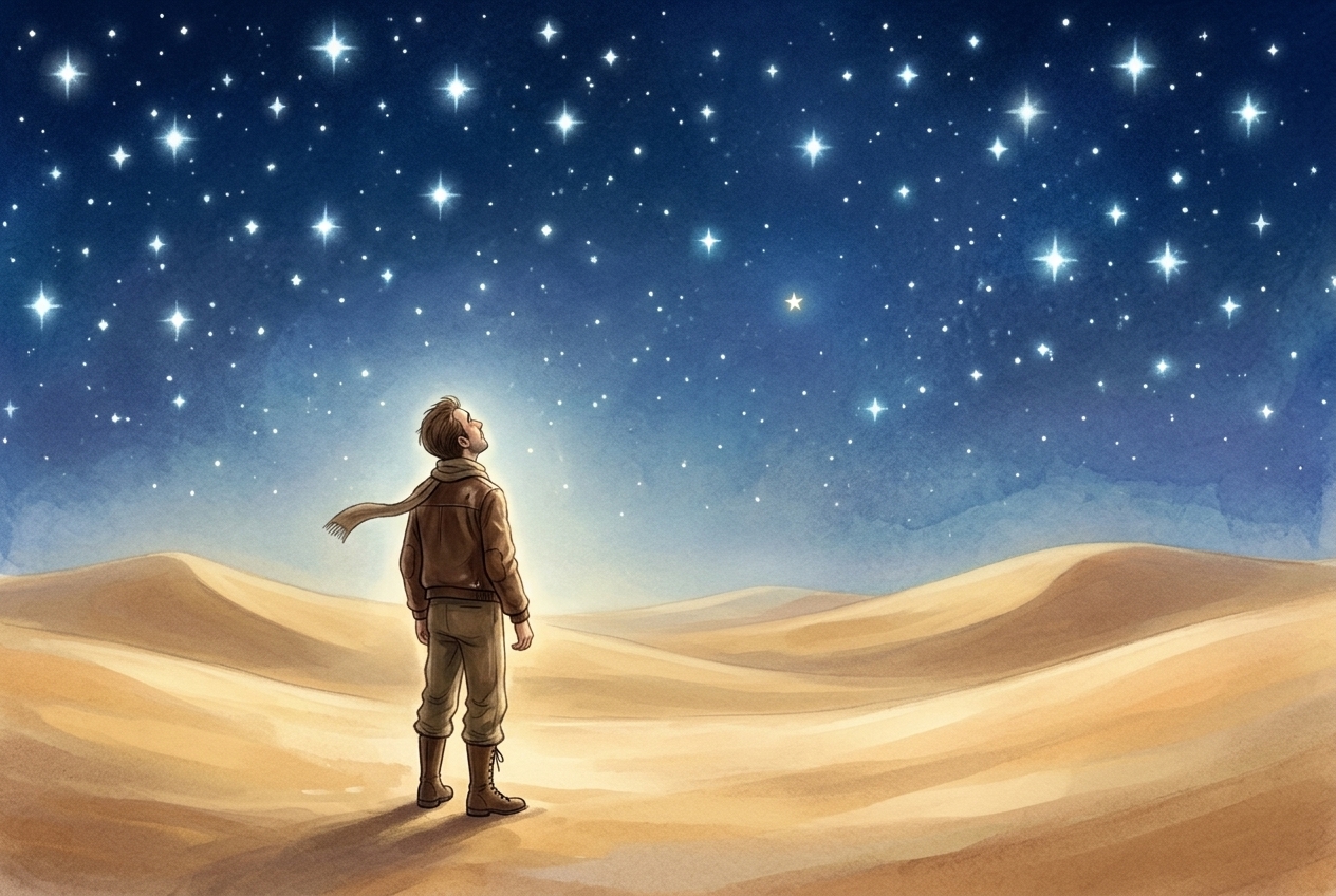 Иллюстрация для "Маленький принц. Глава 27"