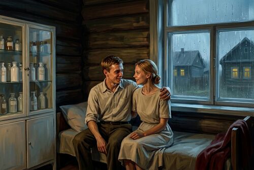 Петро и Саша объясняются под шум дождя